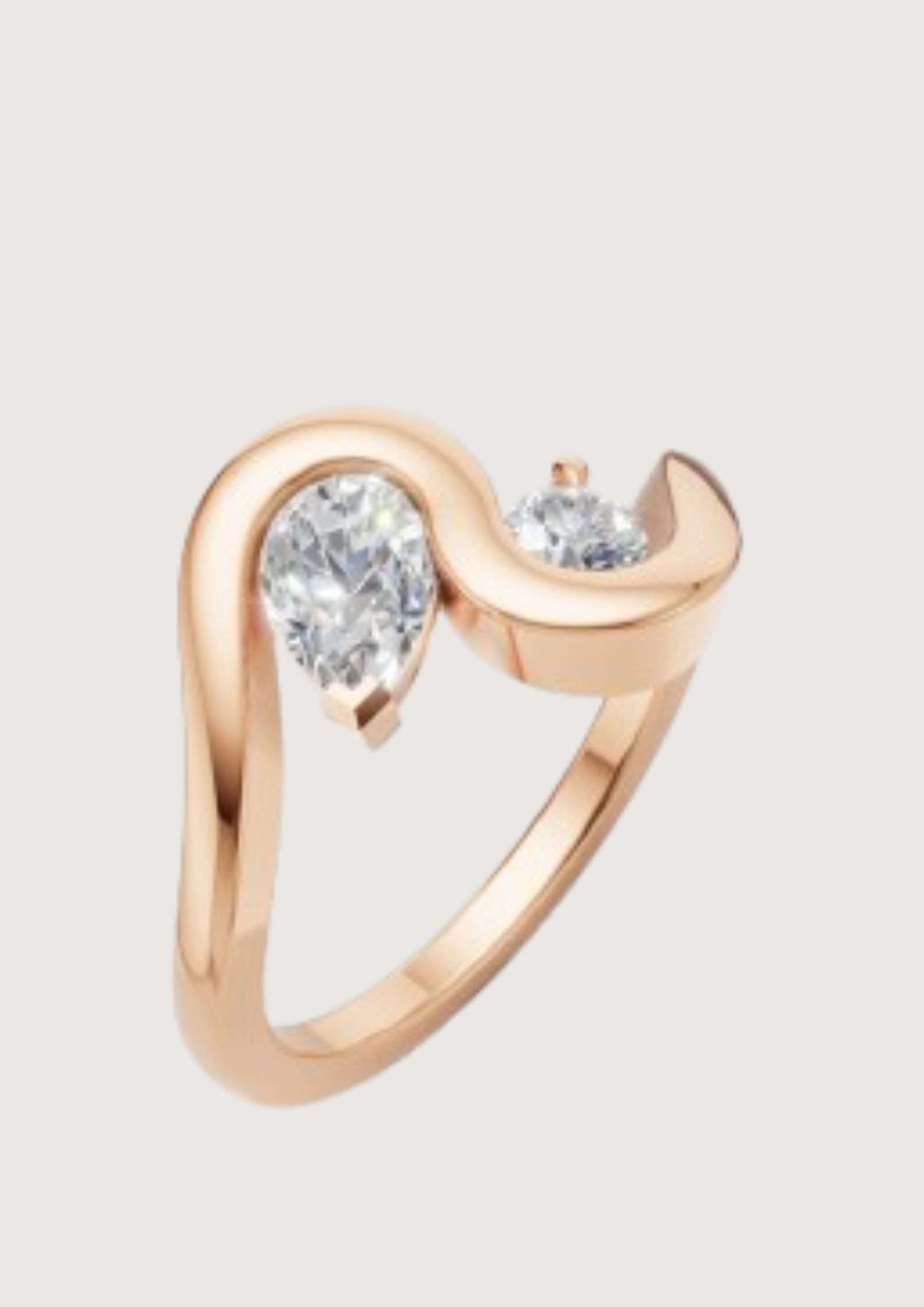 🌊 Infinity Wave – Dual Diamond Flow Ring | DS IMPEX Signature