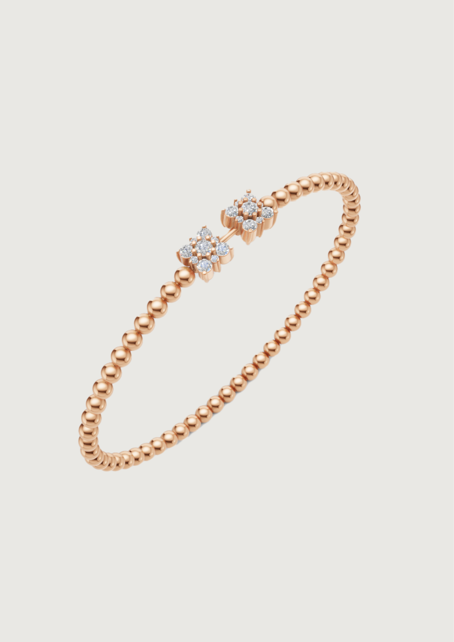 Petite Floral Cluster Beaded Diamond Bracelet ✨