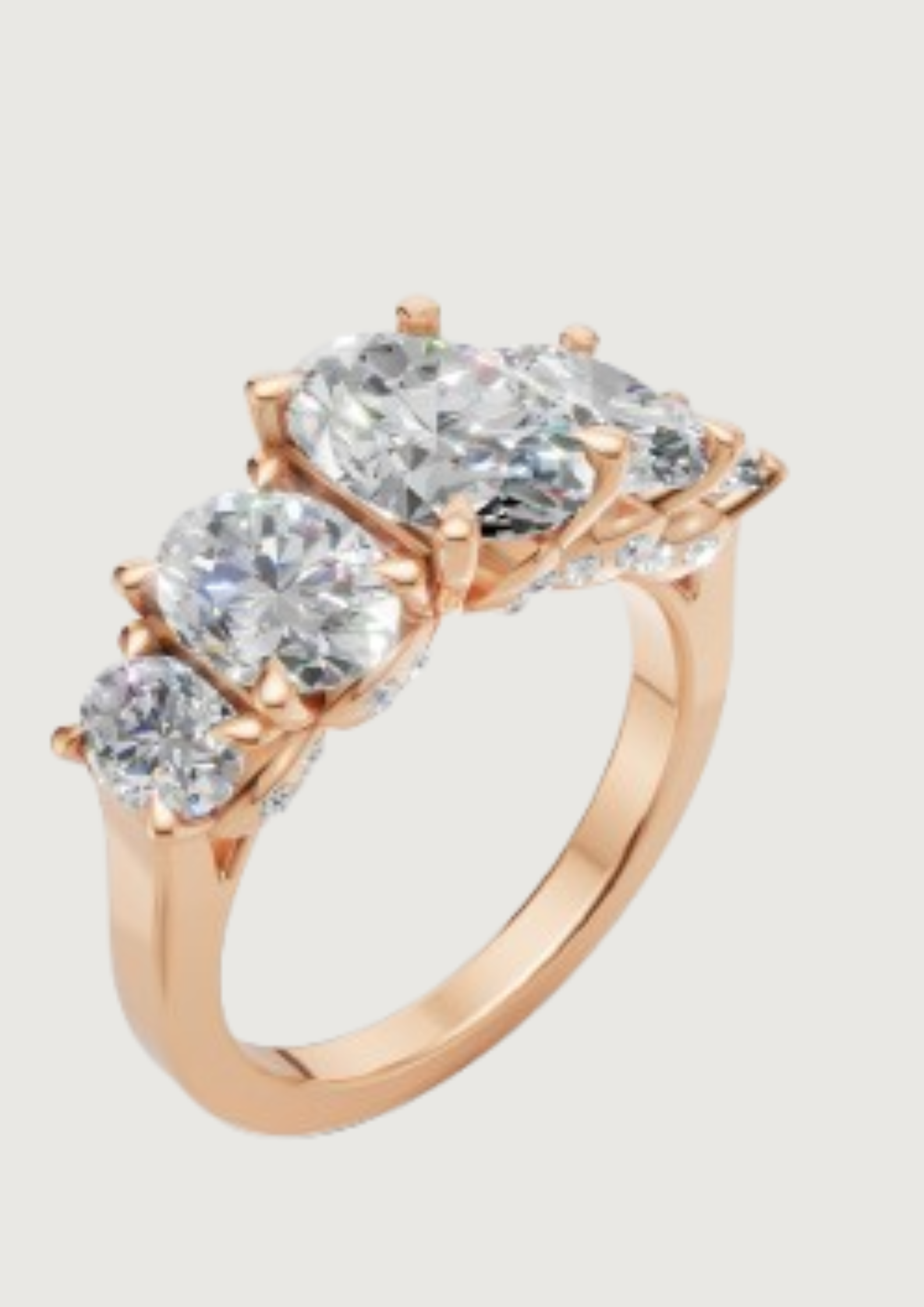 🌟 Trinity Brilliance – 4.50 Carat Three-Stone Diamond Ring | DS IMPEX Signature