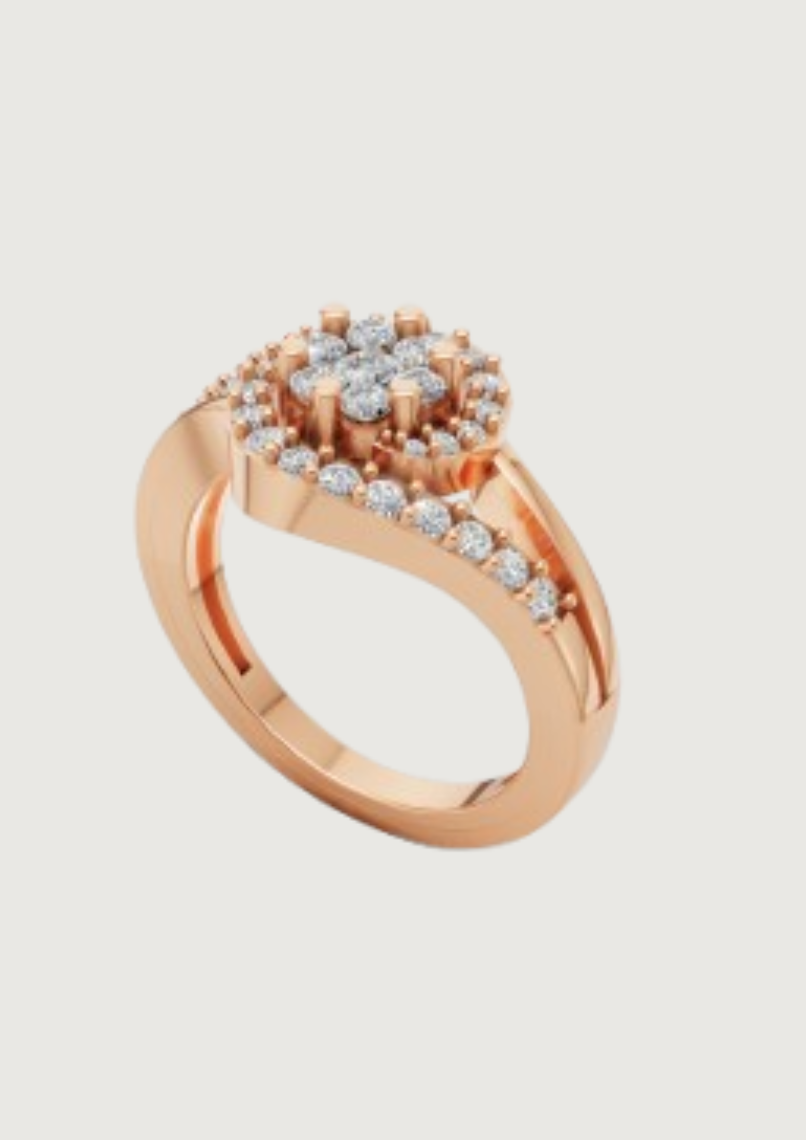 🌸 Floral Cluster Ring | 18K Gold | DS IMPEX