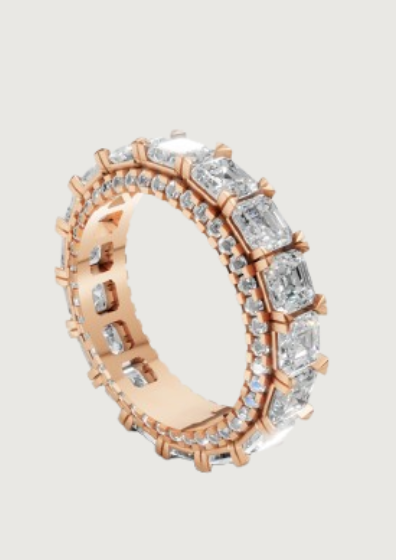 ✨ Eternal Glow – Emerald Cut Full Eternity Band | DS IMPEX Signature