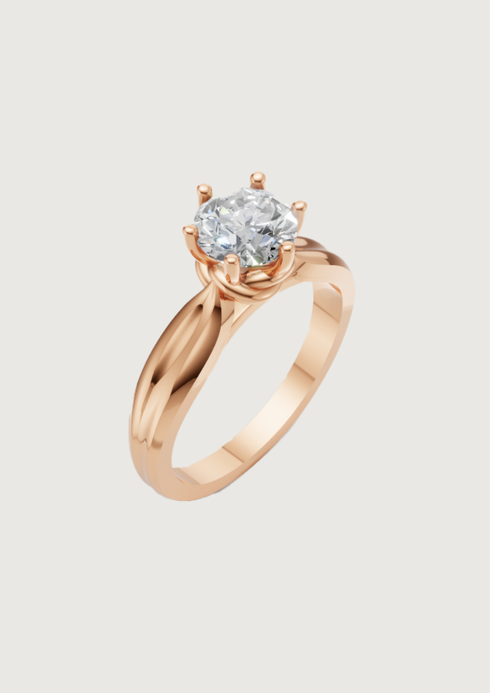 "Celeste Classic" Solitaire Twist Diamond Ring 💍✨