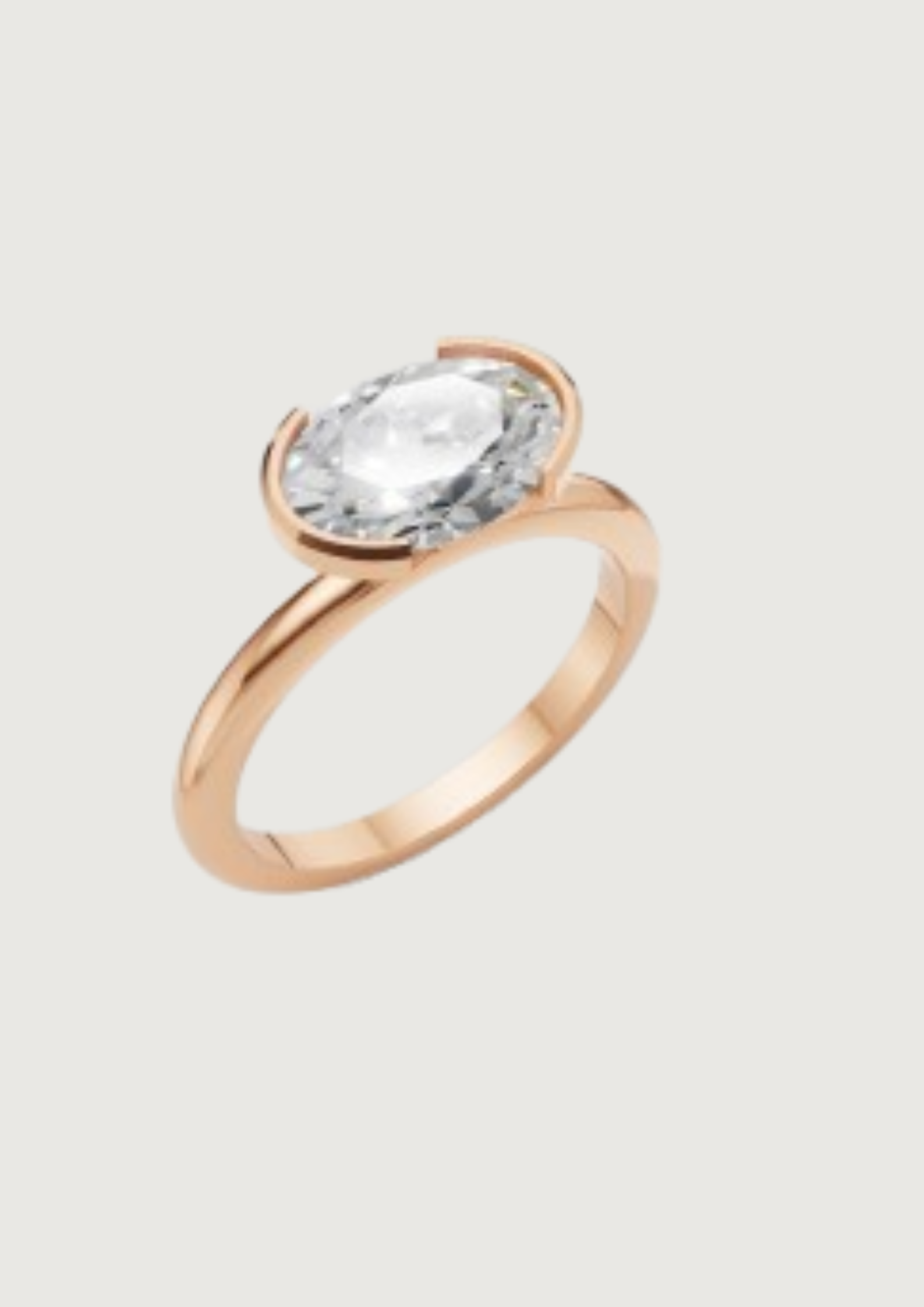 ✨ Oval-Cut Solitaire Ring | 18K Gold | DS IMPEX
