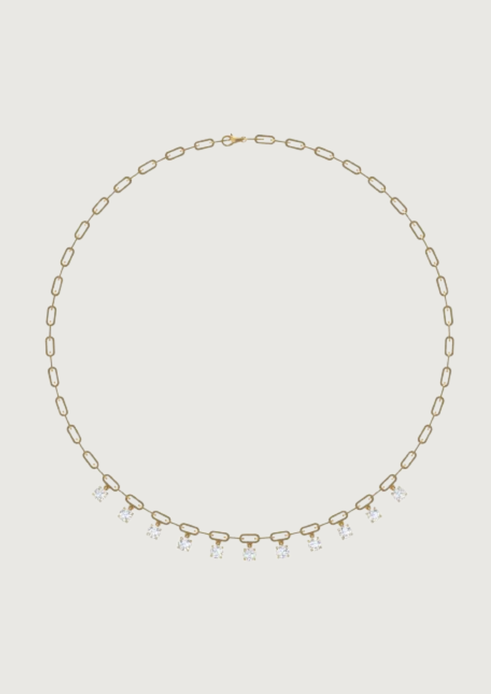 🌟 Sparkling Charm – Diamond Drop Link Necklace | DS IMPEX Signature