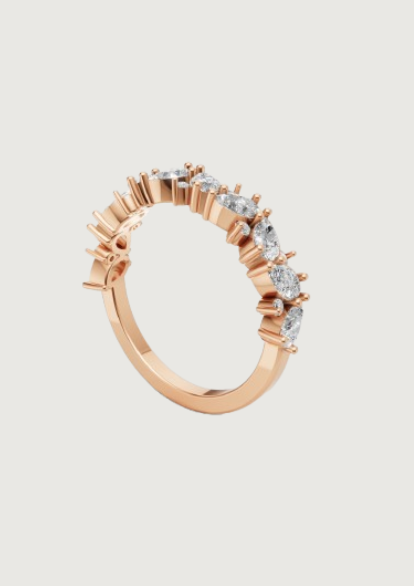Radiant Marquise Diamond Ring | 14K Rose Gold | DS IMPEX Exclusive