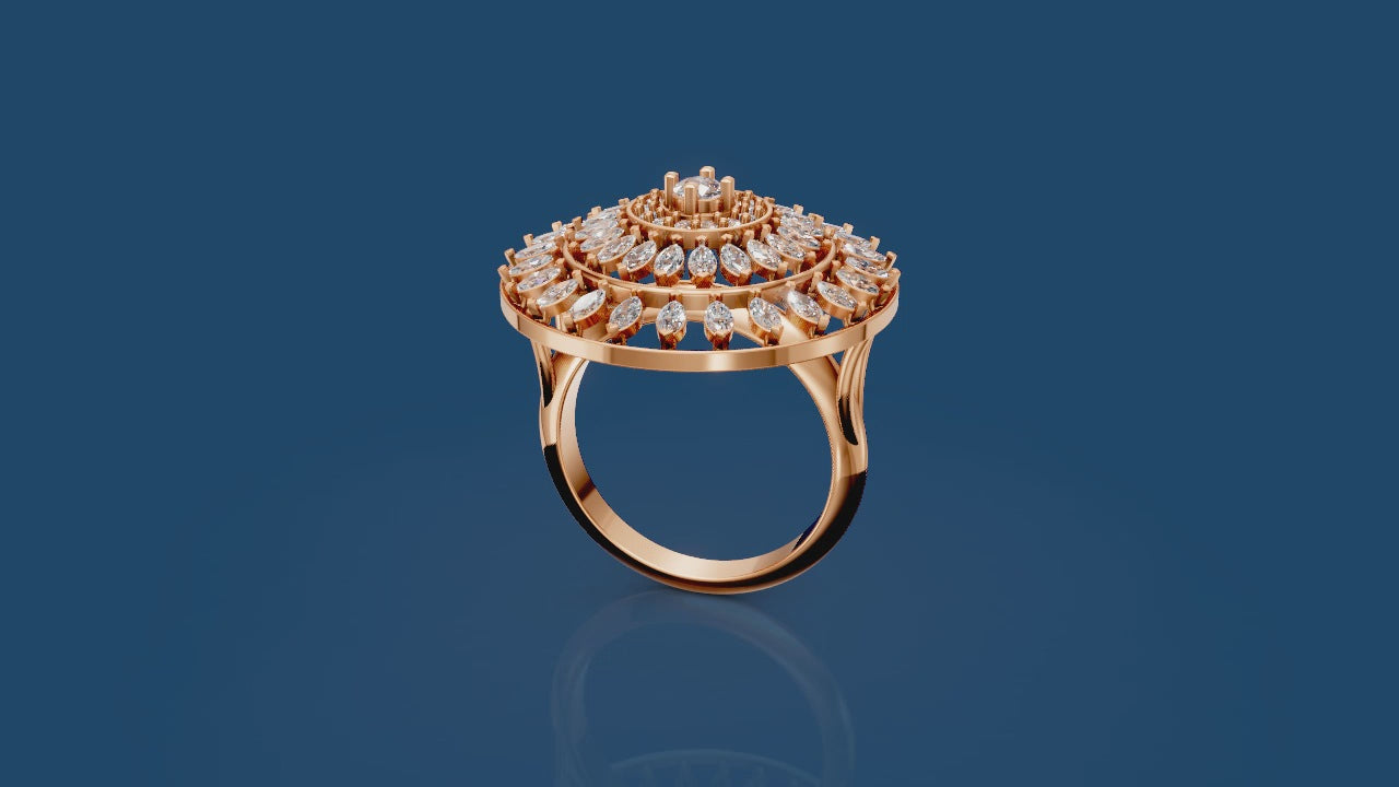 Celeste Radiance Ring – Statement Elegance in Every Sparkle