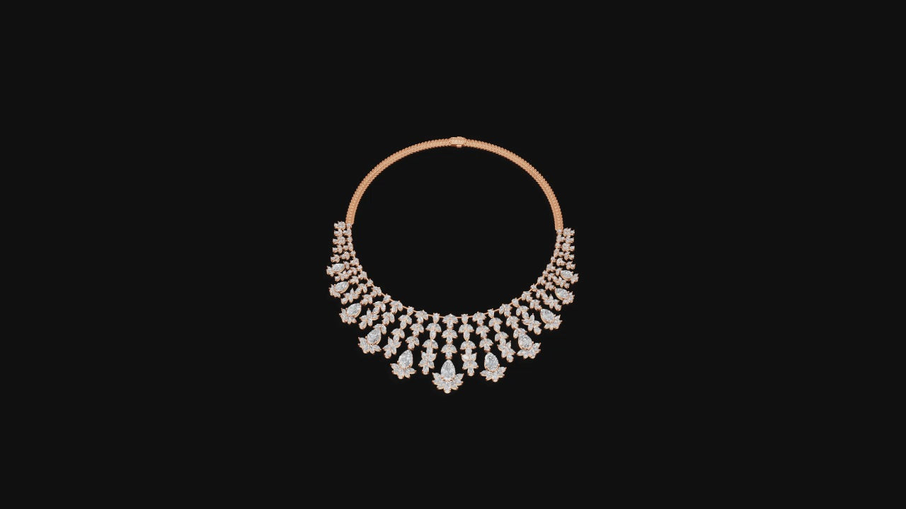 ✨ Royal Heritage – Diamond Chandelier Necklace | DS IMPEX