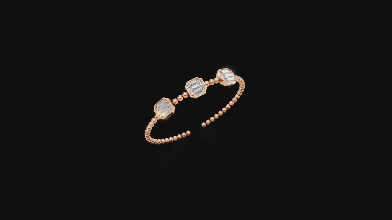 Classic Hexa Sparkle Beaded Gold Bracelet – Timeless Minimal Glam ✨