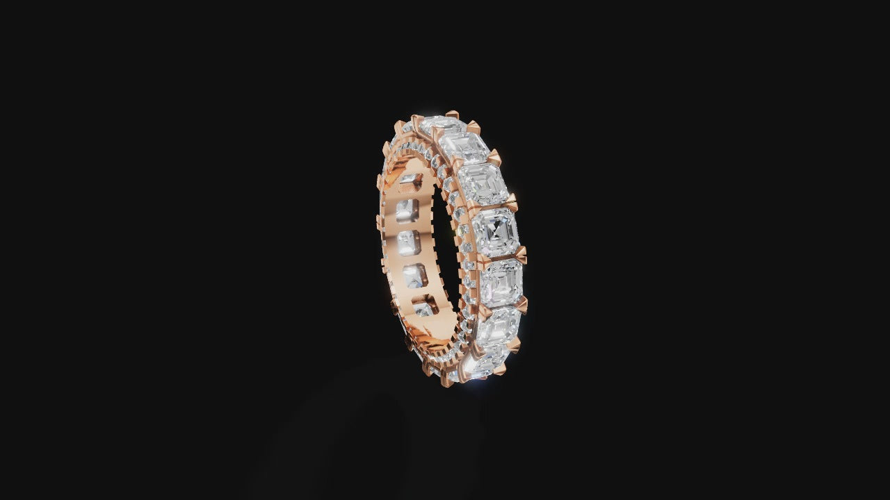 ✨ Eternal Glow – Emerald Cut Full Eternity Band | DS IMPEX Signature