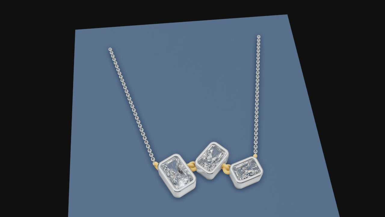 Radiant Trio Diamond Pendant – Elegant Balance in Motion