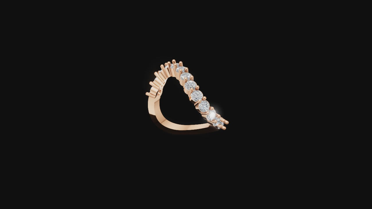 🌟 Radiant Curve – V-Shaped Diamond Band | DS IMPEX Signature