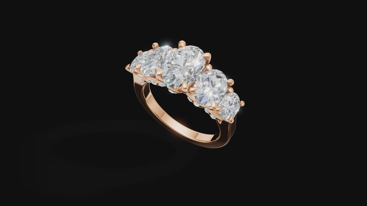 🌟 Trinity Brilliance – 4.50 Carat Three-Stone Diamond Ring | DS IMPEX Signature
