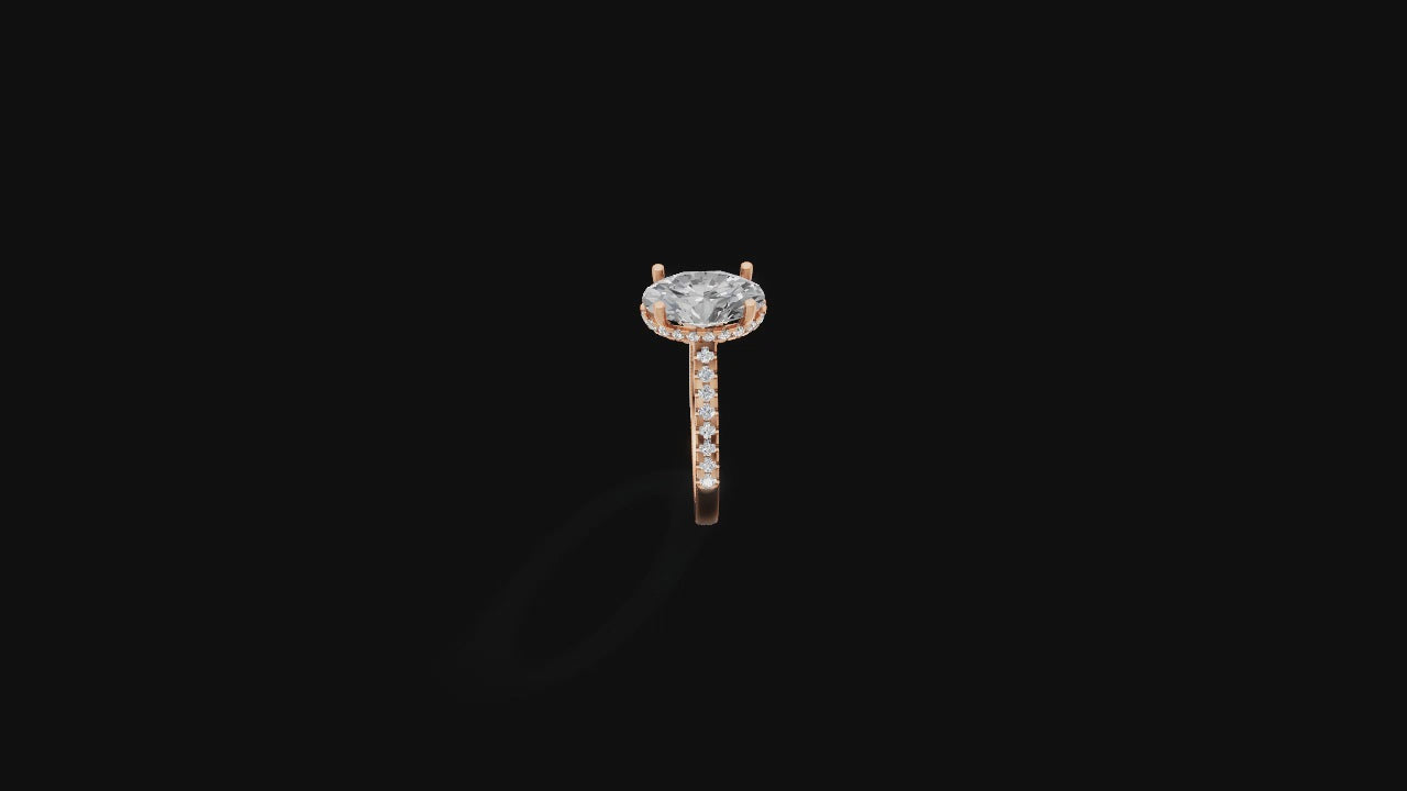 🌹 Rose Radiance – Oval Solitaire Diamond Ring | DS IMPEX Signature