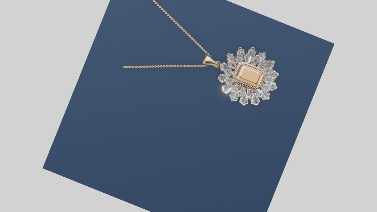 Ethereal Blossom Pendant Necklace – Pink Radiance Edition