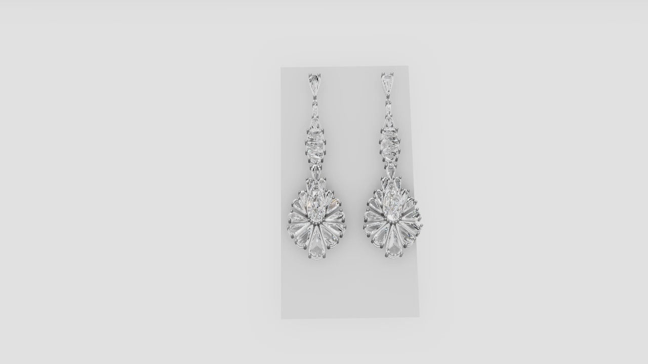 Regal Radiance Ruby Drop Earrings – Luxury Teardrop Sparkle Elegance