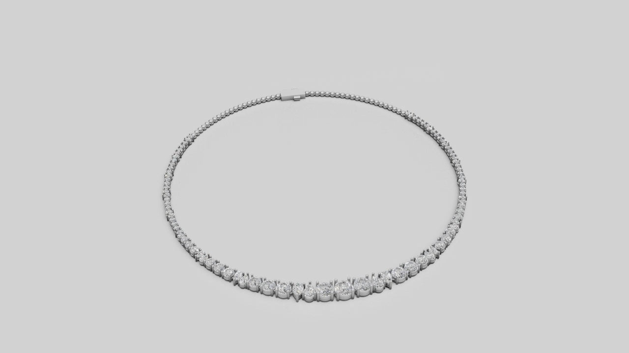 Regalia Graduated Diamond Necklace – Classic Grace with a Tapered Touch