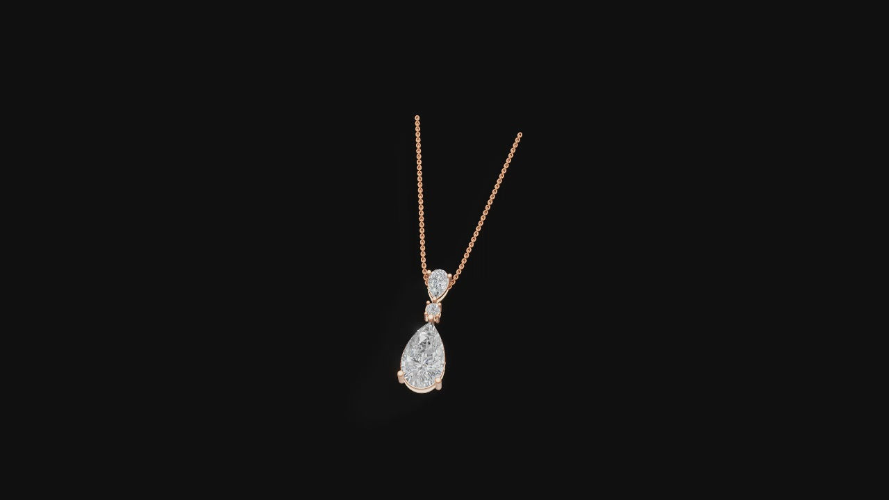 Seraphina Teardrop Diamond Pendant – A Sparkle of Poise and Purity