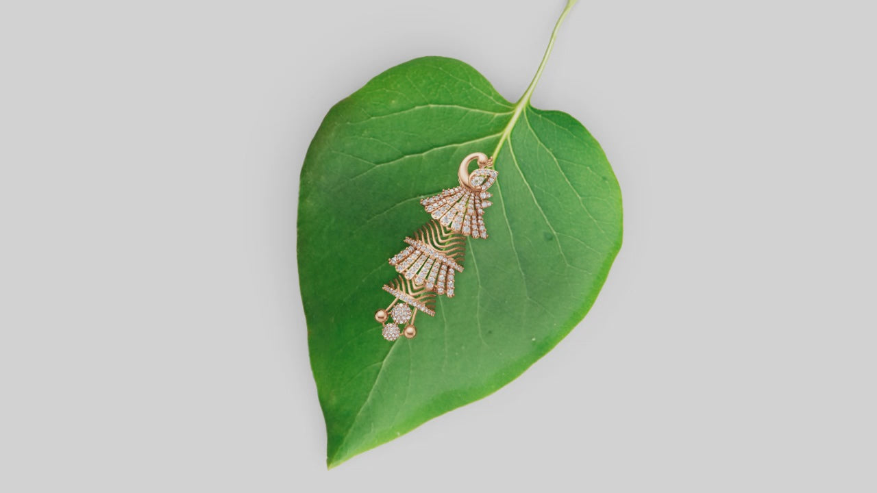 Regal Cascade Jhumka Earrings – A Golden Symphony of Grace & Glamour