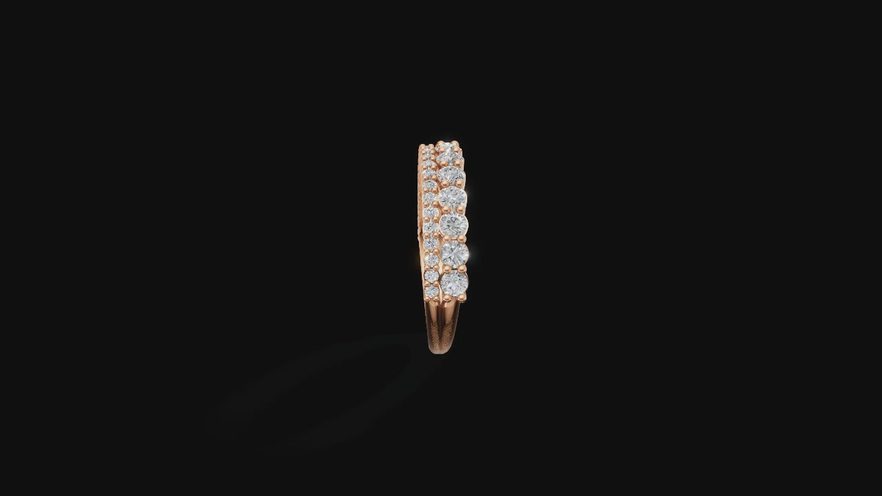 ✨ Double Row Diamond Band Ring – Elegant 14K Gold Design | DS IMPEX