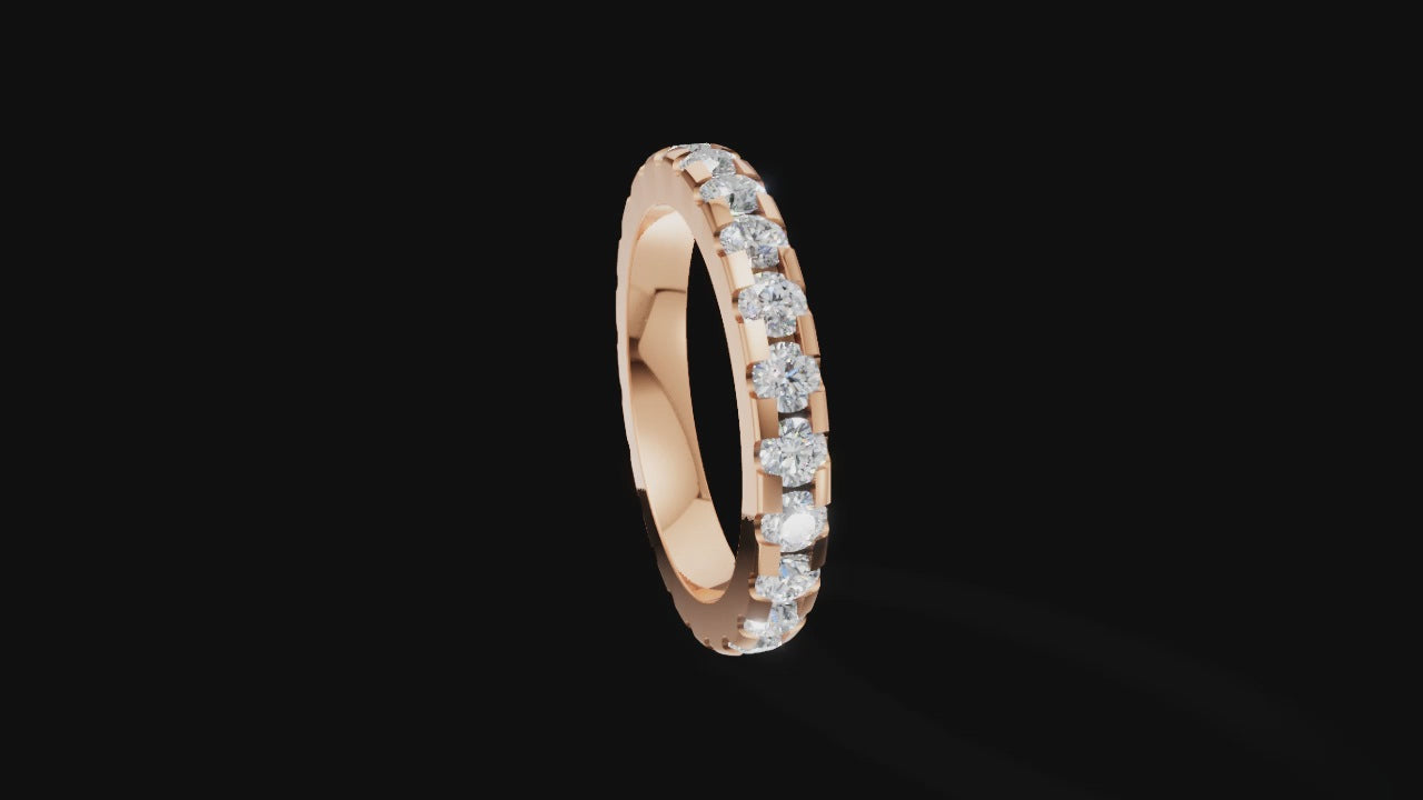 💍 Classic Diamond Eternity Band – Rose Gold | DS IMPEX