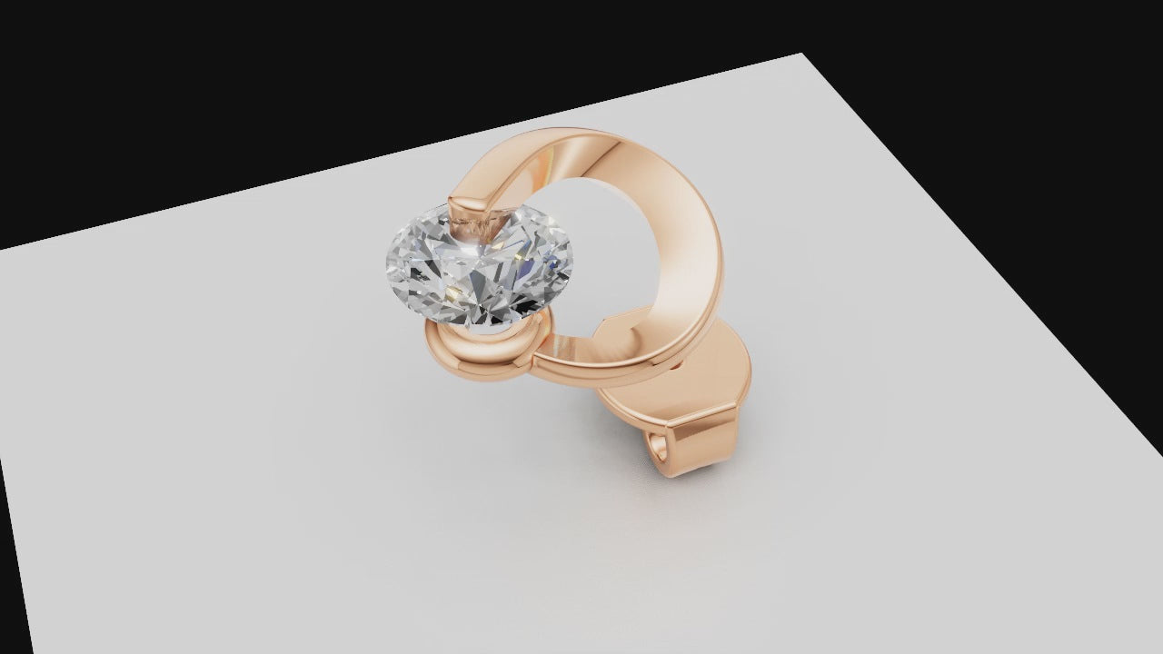 Elegant Infinity Twist Diamond Stud Earrings – Classic Minimalist Sparkle 💎